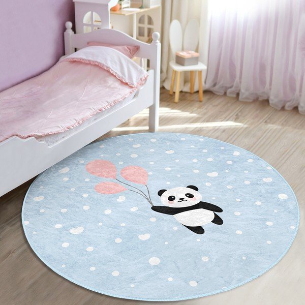 Világoskék gyerek szőnyeg ø 80 cm Comfort – Mila Home-image-1