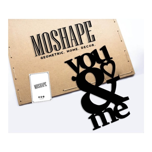 You & Me fekete fém fali dekoráció-image-1