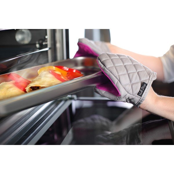 Lila-szürke szilikonos pamut edényfogó - Vialli Design-image-1