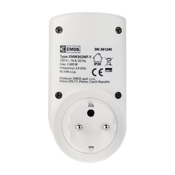 G-Homa P5550 wi-fis aljzat időzítővel - EMOS-image-1