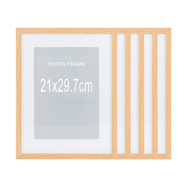 Natúr színű képkeret szett 5 db-os 21x30 cm Marbella – House Nordic