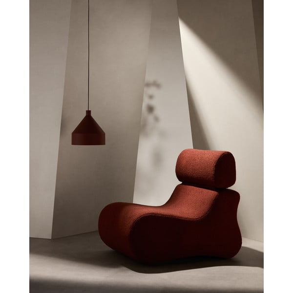 Terrakotta színű buklé fotel Club – Kave Home-image-1