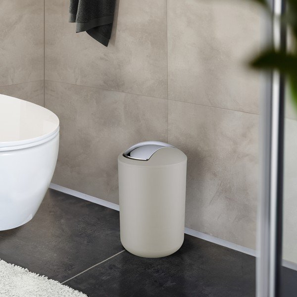 Szürkésbarna műanyag szemetes 6,5 l Brasil – Wenko-image-1