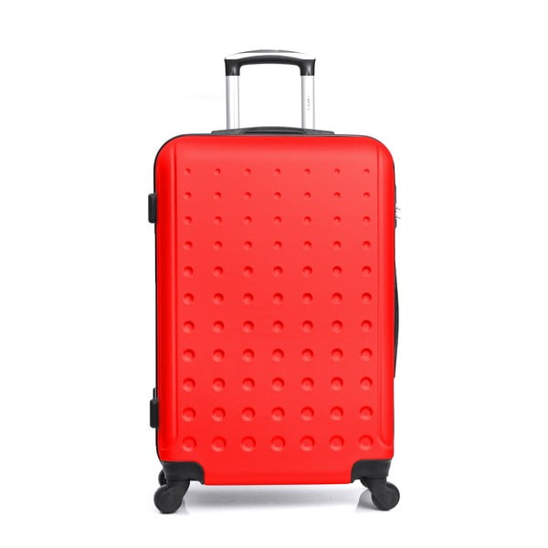 Taurus piros gurulós bőrönd, 96 l - Hero