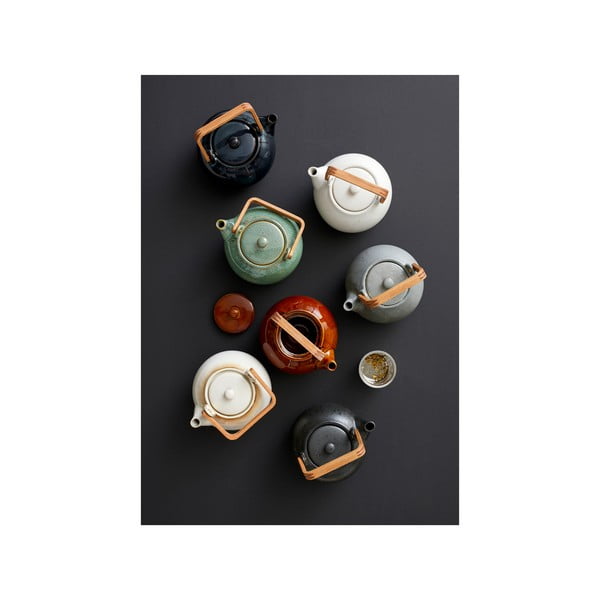 Borostyán színű kerámia teáskanna szűrővel 1,2 l Gastro Amber – Bitz-image-4