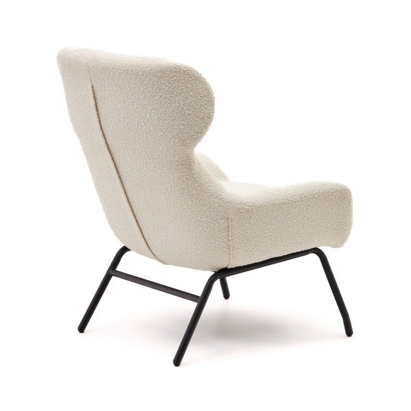 Krémszínű buklé fotel Belina – Kave Home-image-2