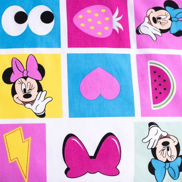 Rózsaszín pamut gyerek ágyneműhuzat babaágyhoz 100x135 cm Minnie "Sweet" – Jerry Fabrics-image-4