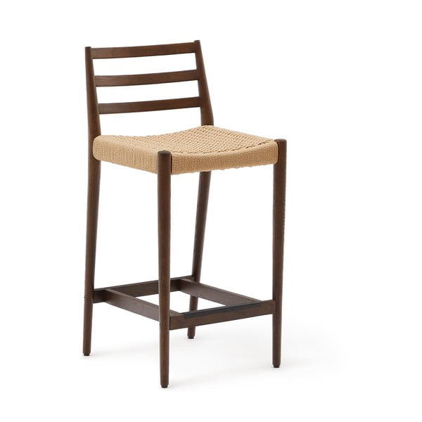 Barna-natúr színű tölgyfa bárszék (ülésmagasság 70 cm) Analy – Kave Home