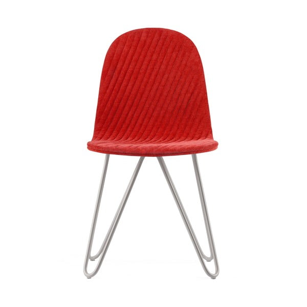 Mannequin X Stripe piros szék fém lábakkal - Iker