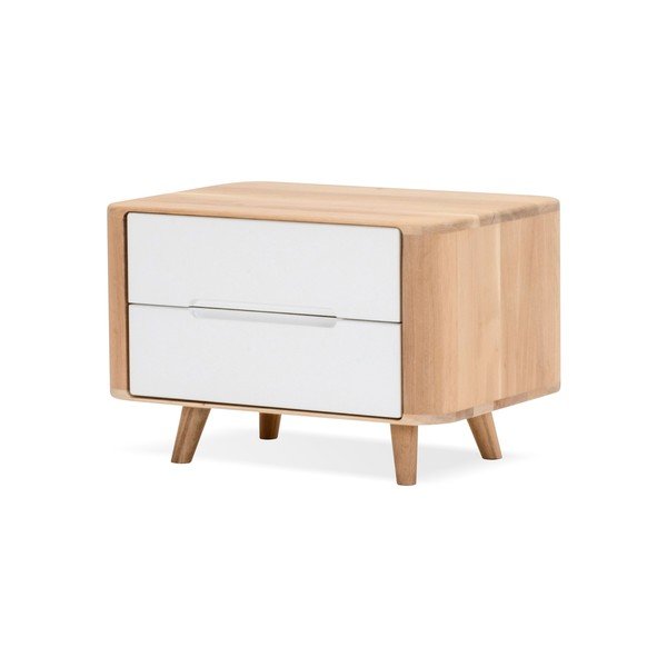 Ena One tölgyfa éjjeliszekrény, 60 x 42 cm - Gazzda-image-2