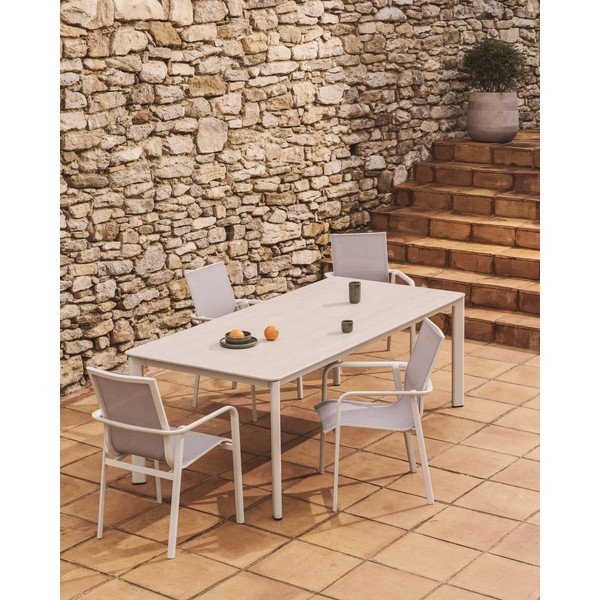 Kerti étkezőasztal kő asztallappal 100x220 cm Anafi – Kave Home-image-1