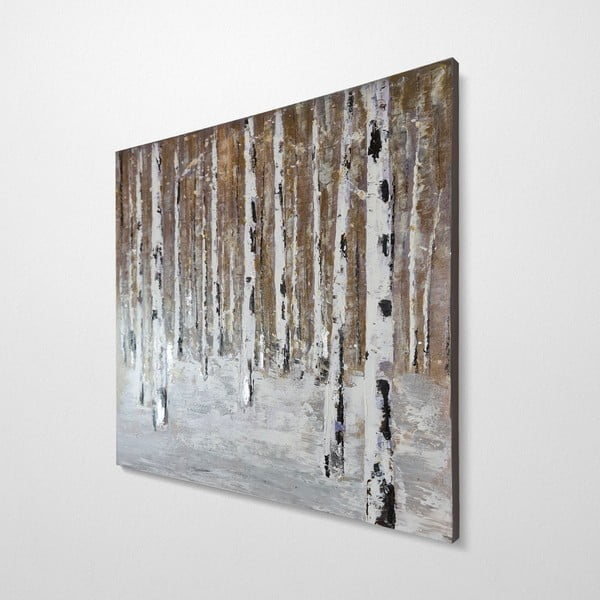 Kézzel festett kép 70x70 cm Birch Wood – Wallity-image-4