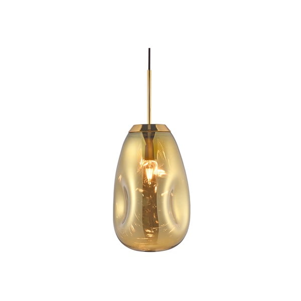 Pendulum fújt üvegből készült aranyszínű függőlámpa, magasság 33 cm - Leitmotiv