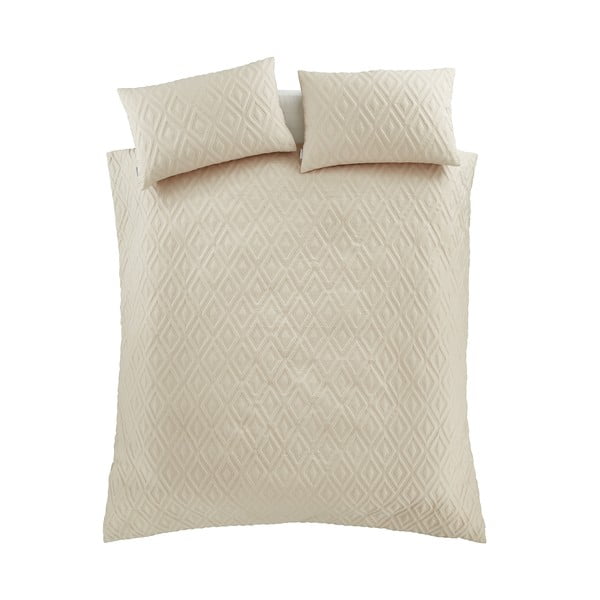 Bézs kétszemélyes-hosszabbított ágyneműhuzat 230x220 cm Jacob Geo – Catherine Lansfield