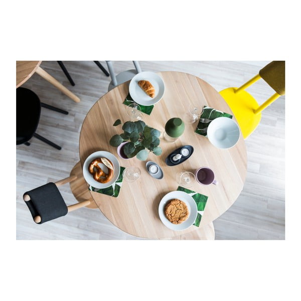 Naïve természetes tömörfa étkezőasztal, ⌀ 90 cm - EMKO-image-4