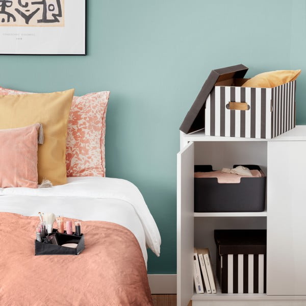 Fedeles karton tárolódoboz szett 2 db-os Stripes – Compactor-image-2