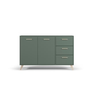 Zöld alacsony komód 140x86 cm Burren - Cosmopolitan Design