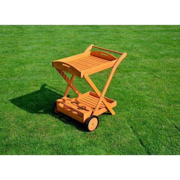 Kerti zsúrkocsi borovi fenyőből 74x61 cm - Rojaplast-image-2