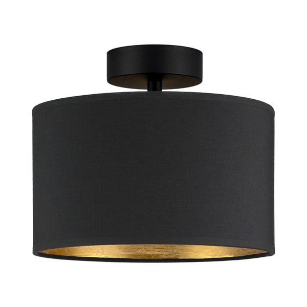 Tres S fekete mennyezeti lámpa aranyszínű részletekkel, ⌀ 25 cm - Sotto Luce