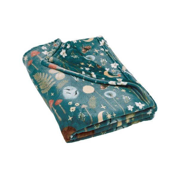 Zöld mikroplüss takaró 130x170 cm Enchanted Twilight Animals – Catherine Lansfield