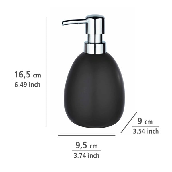 Polaris kerámia, matt fekete szappanadagoló - Wenko-image-3