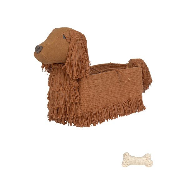 Barna textil játéktároló kosár 68x24x35 cm Poppy – Lorena Canals