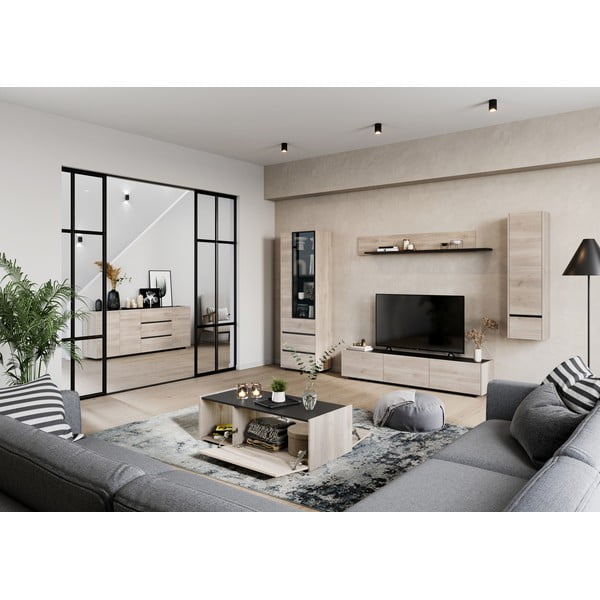 Fali polc tölgyfa dekorral Cantoria - Germania-image-3