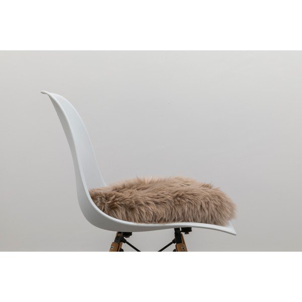 Bézs szőrme székpárna ⌀ 40 cm Round  - Native Natural -image-2