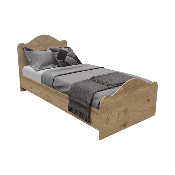 Natúr színű egyszemélyes ágy 90x190 cm Lefkas – Kalune Design