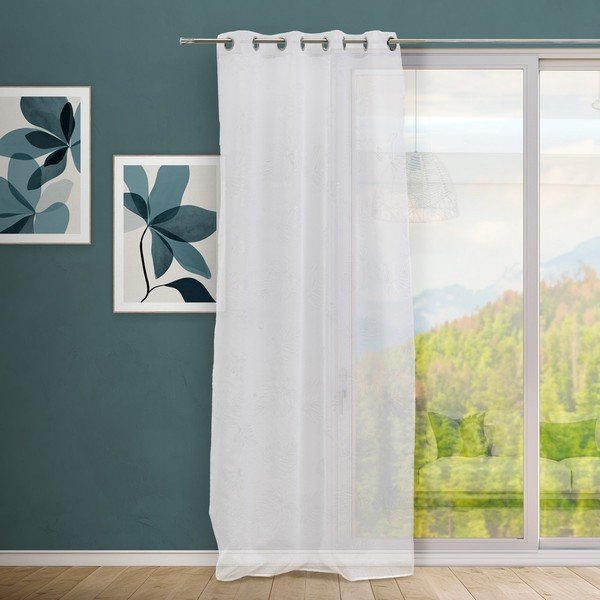 Fehér-ezüstszínű fényáteresztő függöny 140x260 cm Gledit – Casa Selección-image-1