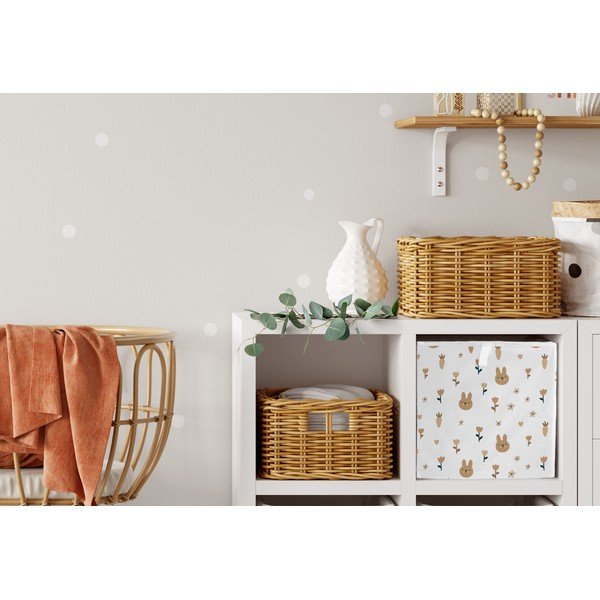 Fehér textil játéktároló doboz  32x32x32 cm Sweet Bunnies – Butter Kings-image-1