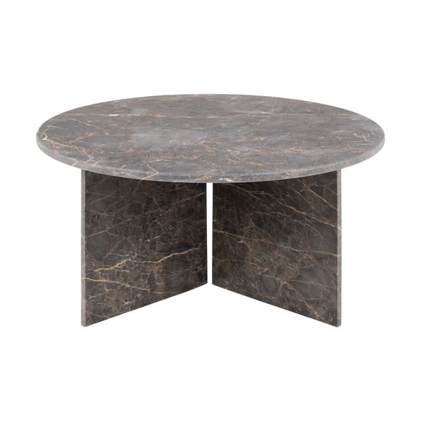 Szürke márvány kerek dohányzóasztal ø 90 cm Vega – Actona-image-4