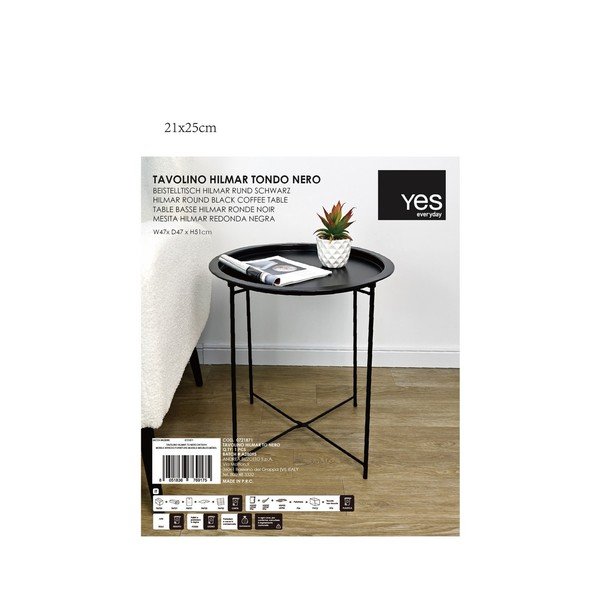 Fém kerek tárolóasztal ø 47 cm Hilmar – Yes Everyday-image-3