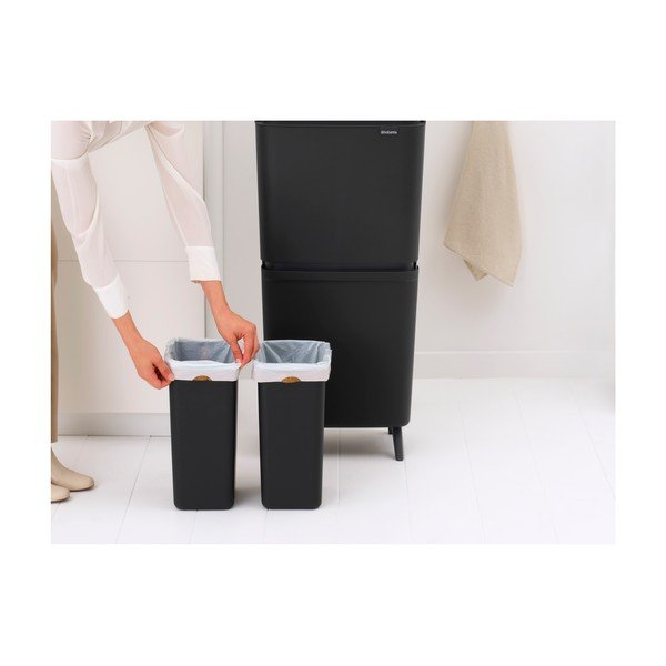 Sötétszürke műanyag szelektív szemetes 25+10+10 l SortUp Recycle Hi – Brabantia-image-3