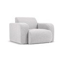 Világosszürke buklé fotel Molino – Micadoni Home