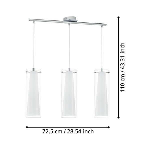 Ezüstszínű függőlámpa üveg búrával PINTO – EGLO-image-2