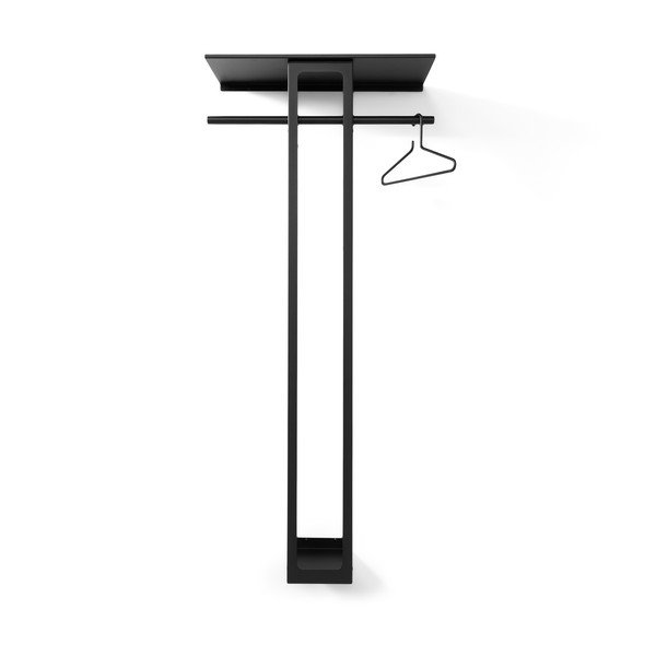 Fekete acél fali fogas polccal 70 cm Luno Large – Spinder Design-image-4