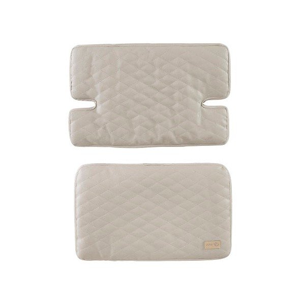 Bézs etetőszék huzat Greyish gesteppt – Roba