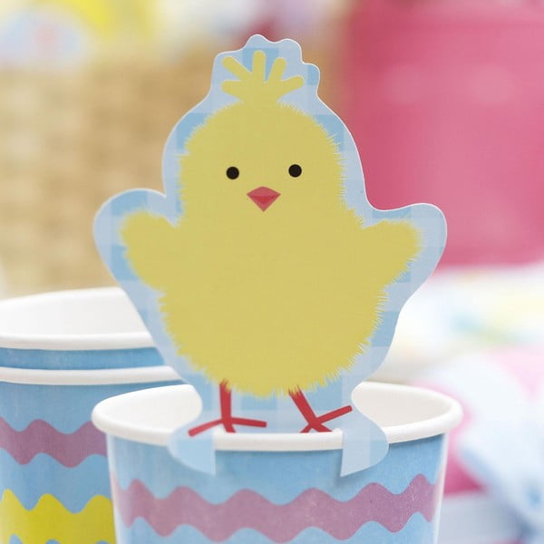 Easter Chick 10 db pohárdísz papírból - Neviti