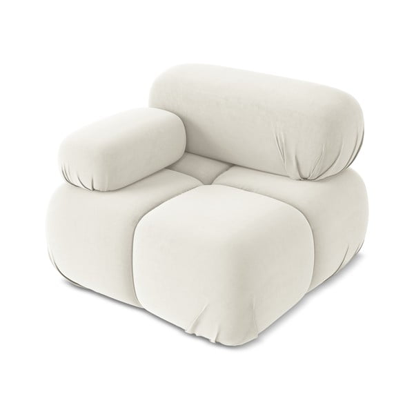 Fehér bársony kanapé modul (bal oldali) Lokua – Makamii-image-2