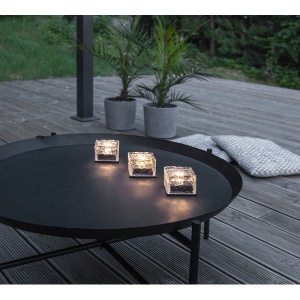 Napelemes kültéri LED gyertya szett 3 db-os (magasság 5,5 cm) Icecube – Star Trading-image-1