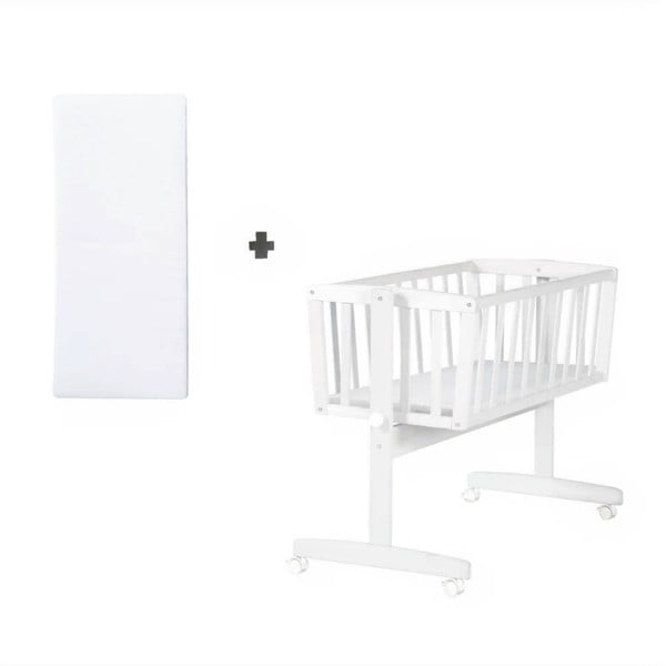 Fehér gurulós bölcső 40x90 cm – Roba-image-4