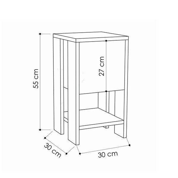 Ema antracitszürke éjjeliszekrény-image-3