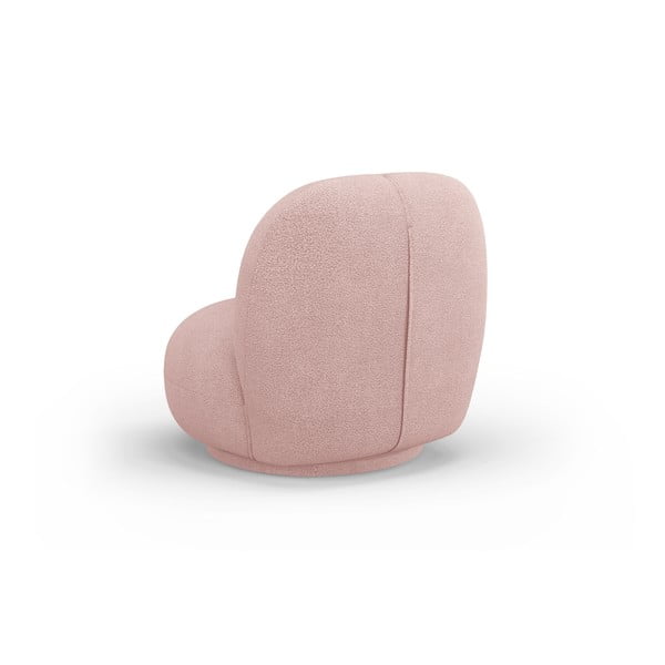 Világos rózsaszín buklé fotel Chuck – Micadoni Home-image-3