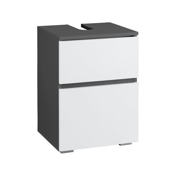 Fehér-antracitszürke mosdó alatti szekrény 40x55 cm Wisla – Støraa-image-1