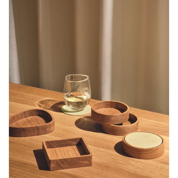 Natúr színű dekoratív fa tárolódoboz 14x12,5x3 cm Curve S – LIND DNA-image-2