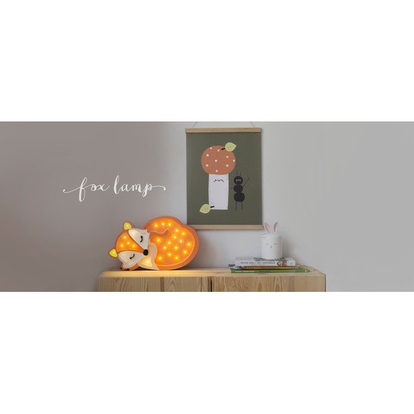 Fox Wild narancssárga borovi fenyő asztali lámpa, hosszúság 31 cm - Little Lights-image-2