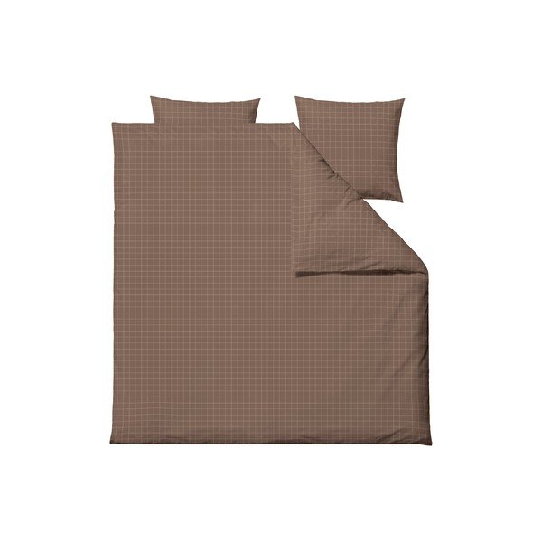 Barna kétszemélyes hosszabbított damaszt ágyneműhuzat 200x220 cm Clear – Södahl-image-1