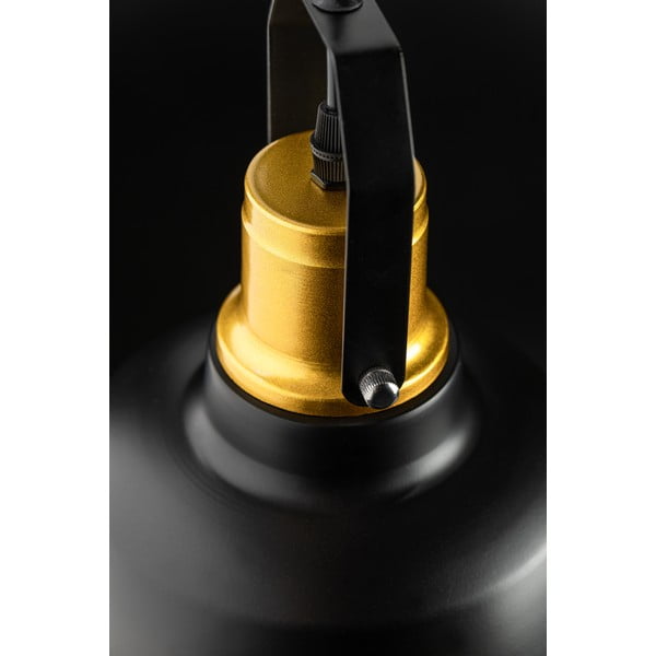 Fekete-aranyszínű függőlámpa fém búrával ø 22 cm Monroe – GTV-image-2