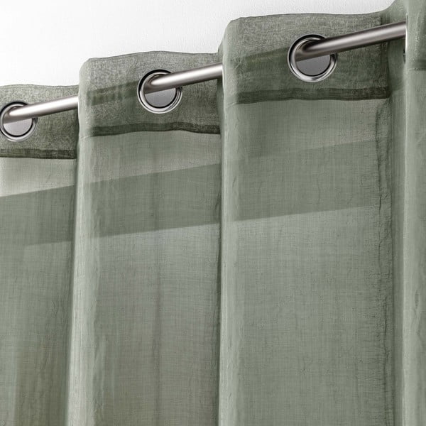 Khaki átlátszó függöny 140x280 cm Telma – douceur d'intérieur-image-1